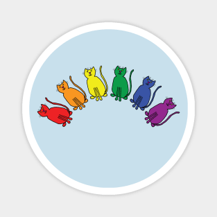 Pride Cats Rainbow Magnet